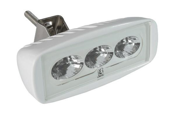  Lumitec CapreraLT Floodlight White LED Bracket Mount White Finish 12/24v 