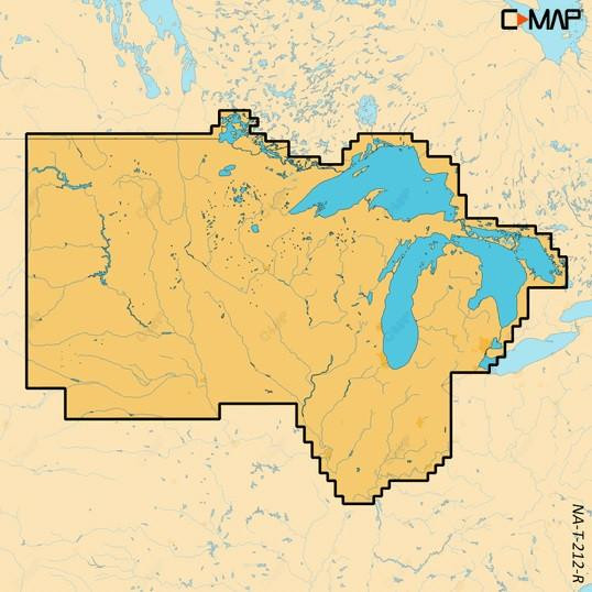 C-Map C-MAP Reveal X Inland US Lakes North Central microSD 