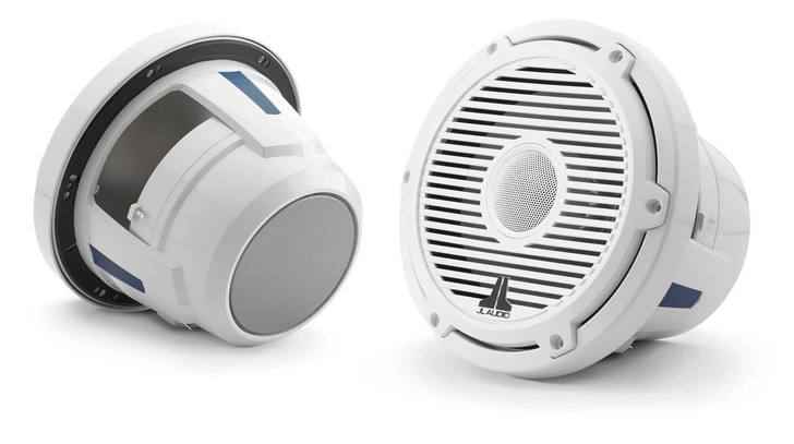  JL Audio M6 8.8in Coaxial Speakers White Classic Grille 