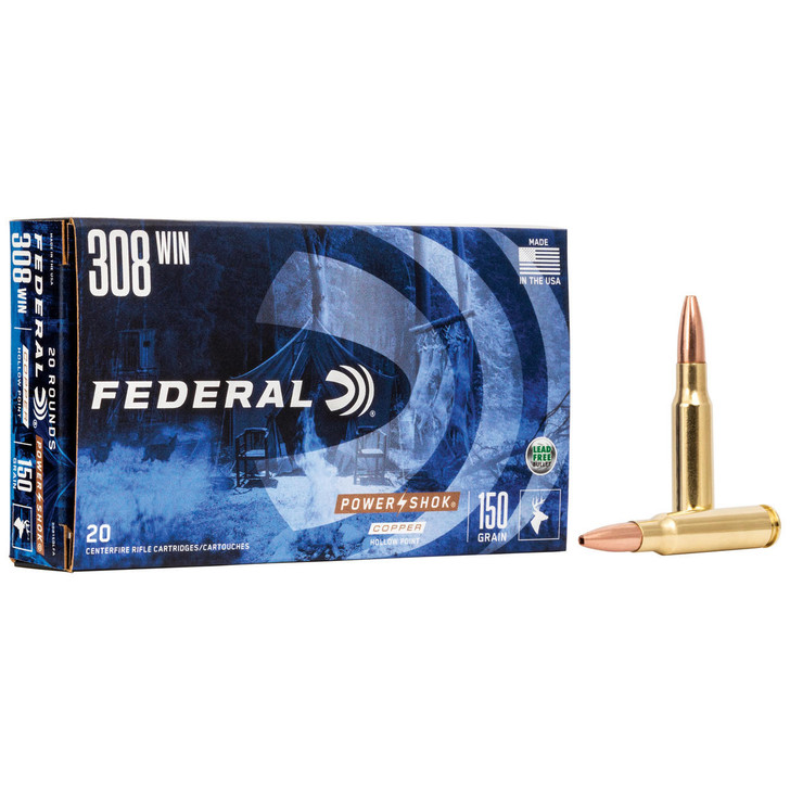 Federal Fed Pwrshk 308win 150gr Cpr 20/200