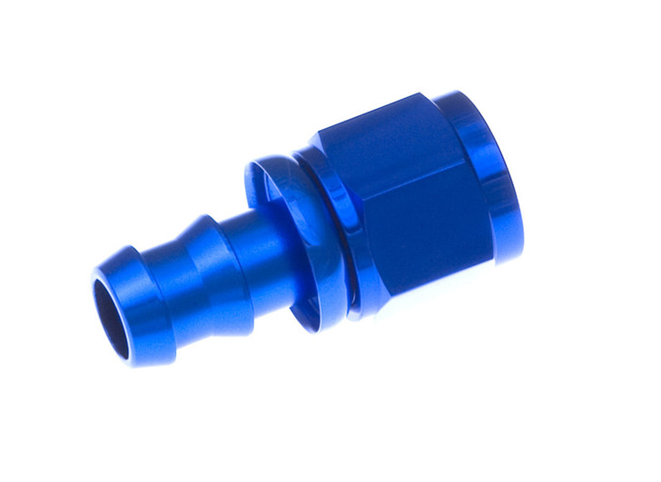 10AN Push Lock Hose End Str Blue