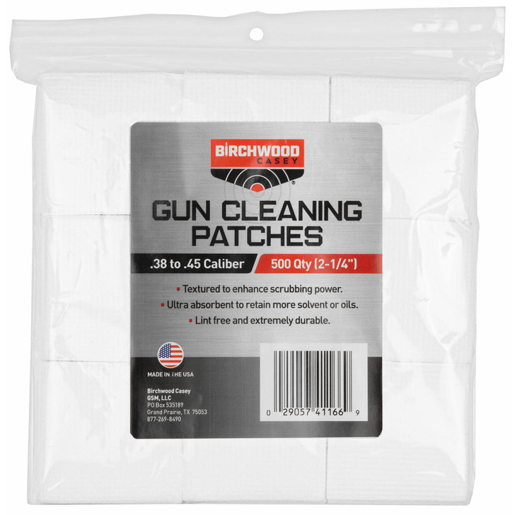 Birchwood Casey Birchwood Casey Patches 2-1/4" .38-.45 Cal 500pk