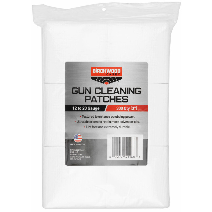 Birchwood Casey Birchwood Casey Patches 3" 12-20ga 300pk