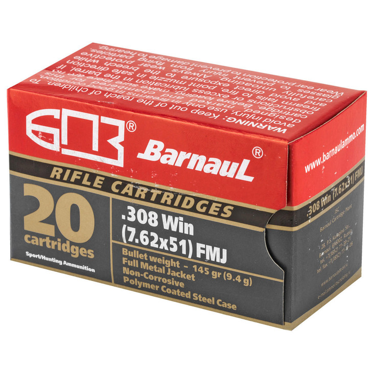 Barnaul Ammunition Barnaul 308win 145gr Fmj 20/500 