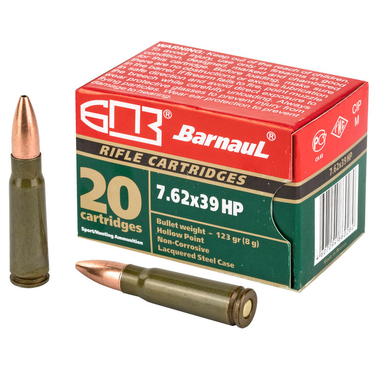 Barnaul Ammunition Barnaul 762x39 123gr Hp 20/500 