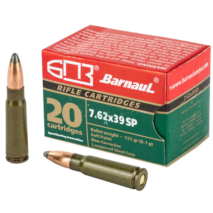 Barnaul Ammunition Barnaul 762x39 125gr Sp 20/500 - MKSBRN762X39SP125 