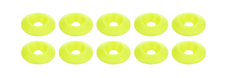 Countersunk Washer Fluorescent Yellow 10pk