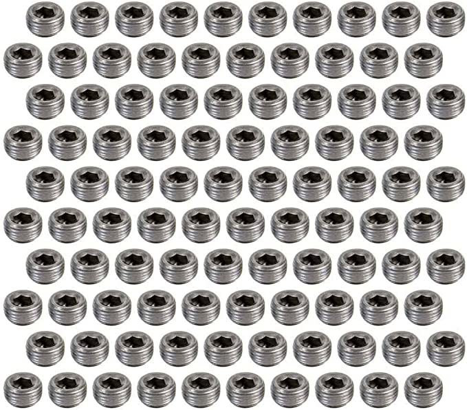 1/2 Pipe Plugs 100pk Hex Socket