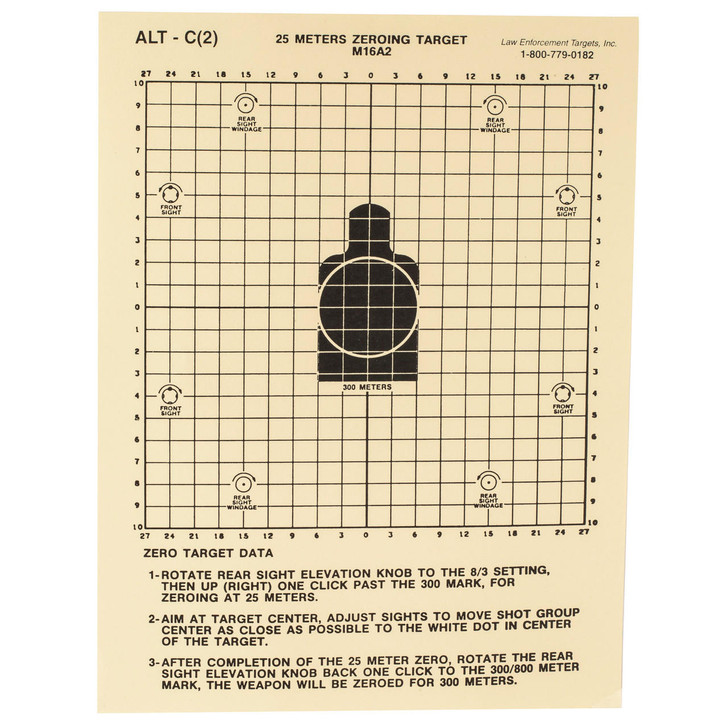 Action Target Action Tgt 25 Meters Dod M16a2 100pk 