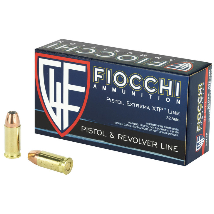Fiocchi Ammunition Fiocchi 32acp 60gr Xtp 50/500 