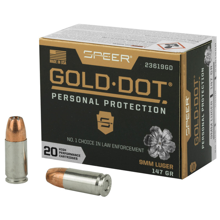 Speer Ammunition Spr Gold Dot 9mm 147gr Hp 20/200 