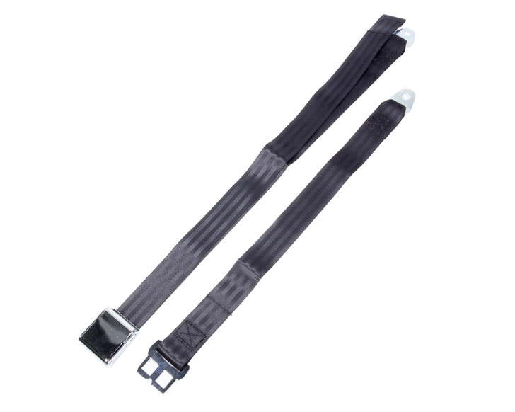 Airplane Style Buckle 2 Point Black