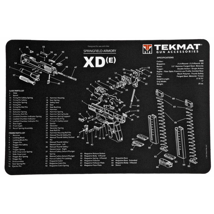TekMat Tekmat Pistol Mat Sprngfld Arm Xde 