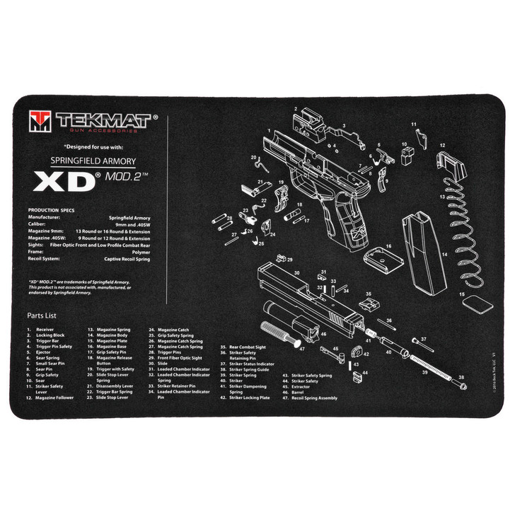 TekMat Tekmat Pistol Mat Spgfld Xd Mod 2 Bk 