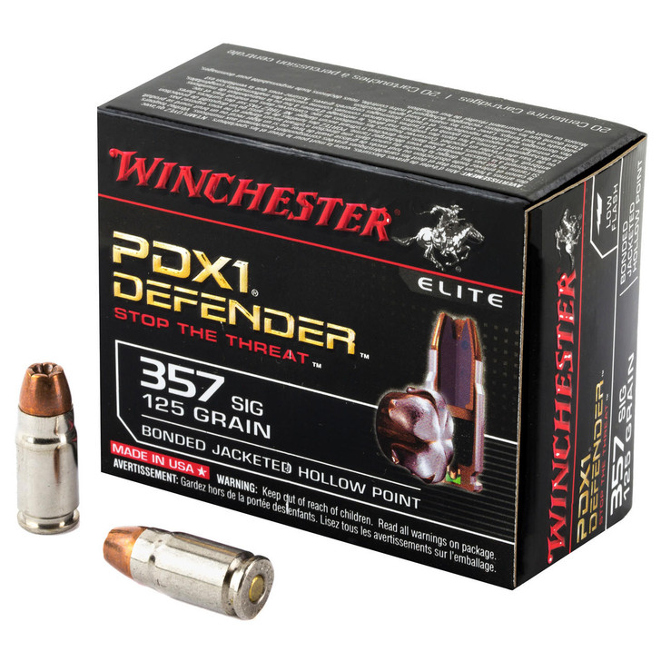 Winchester Ammunition Win Defender 357sig 125gr Jhp 20/200 