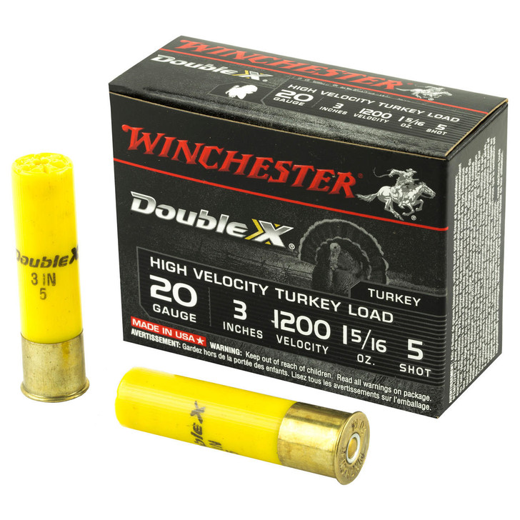 Winchester Ammunition Win Dbl X Hv Trky 20ga 3" #5 10/100