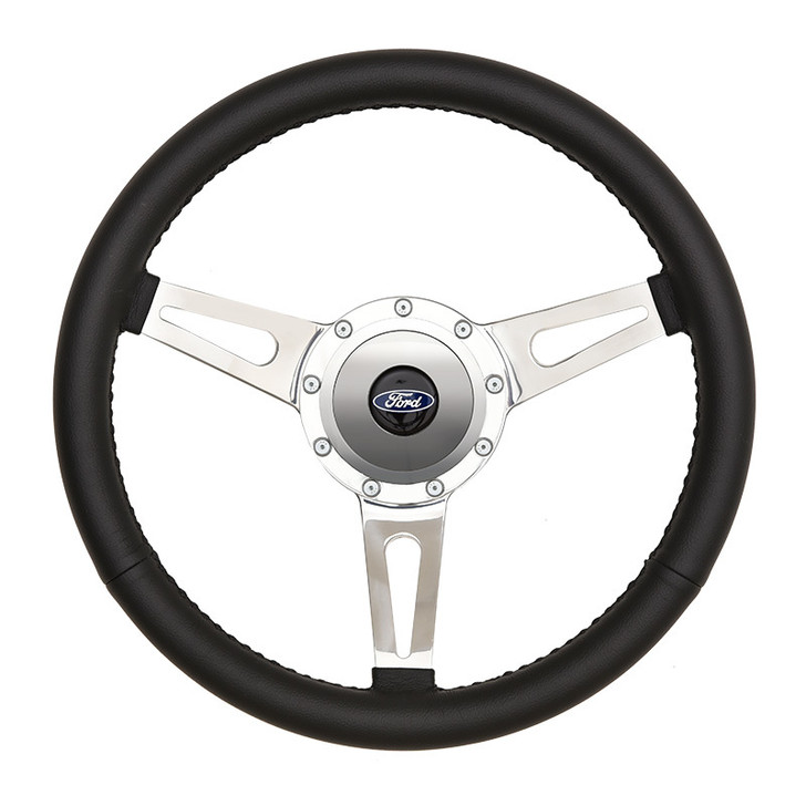GT9 Retro Cobra Style Steering Wheel Black