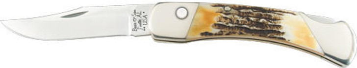 Bear and Son India Stag Bone - Auto 3.75 Plain Edge Usa