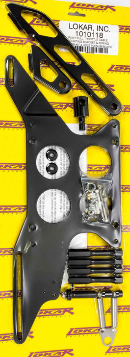 LOKAR Push/Pull Throttle Cable Mounting Bracket Black 