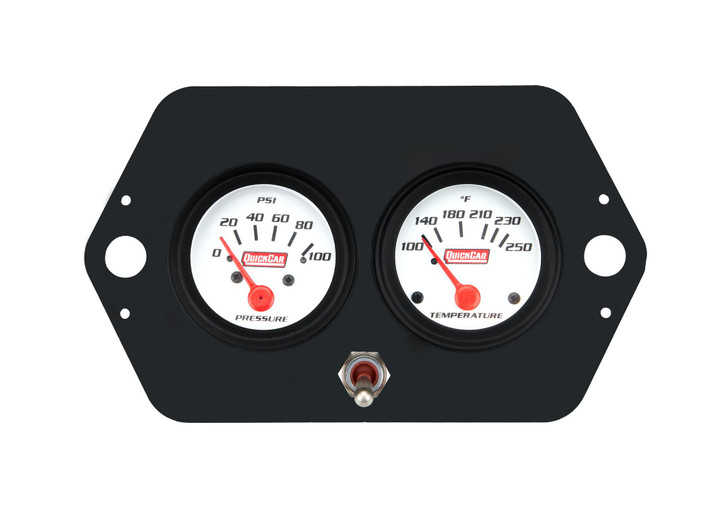 QUICKCAR RACING PRODUCTS Gauge Panel 2in Open Wheel w/ Switch 