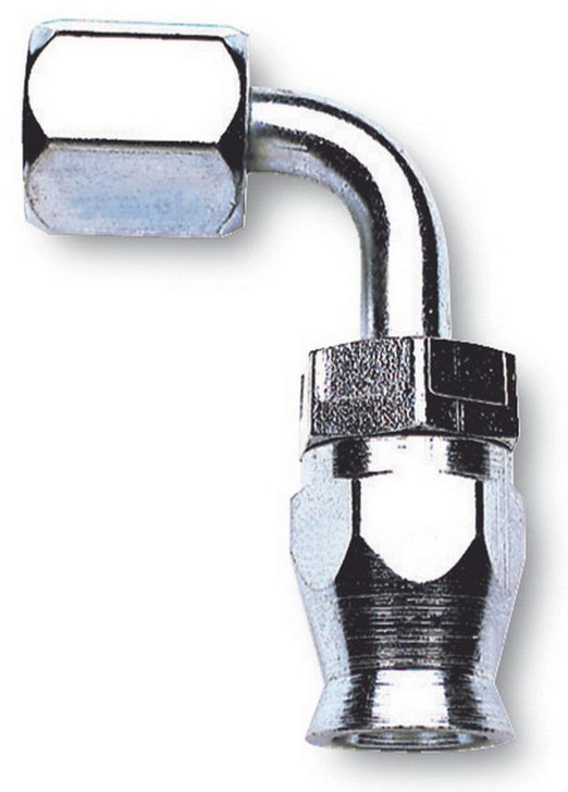 RUSSELL Endura Hose Fitting #6 90 Deg TFE Hose End 