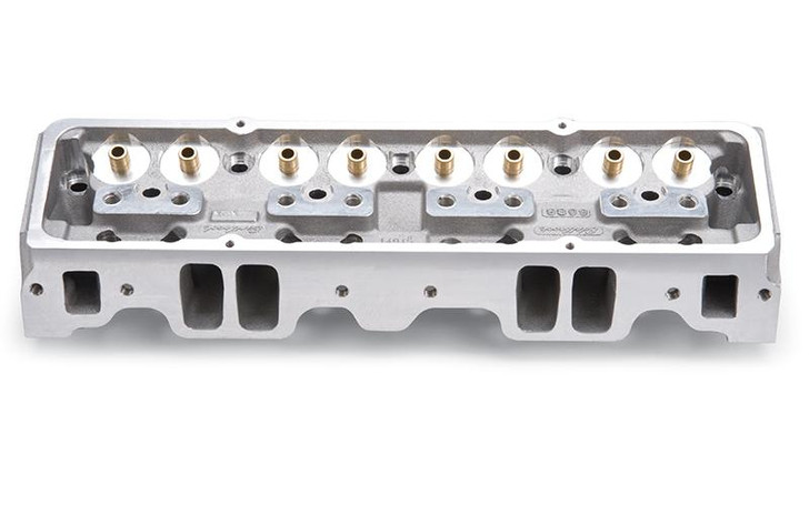 EDELBROCK SBC NHRA Legal Cylinder Heads 64cc A/P Bare 