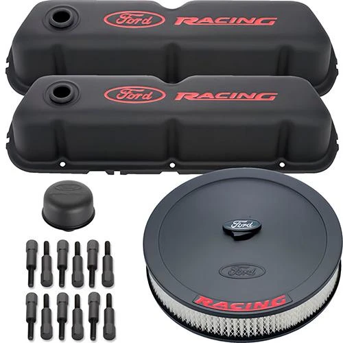 FORD Engine Dress up Kit Black w/Ford Racing Logo 