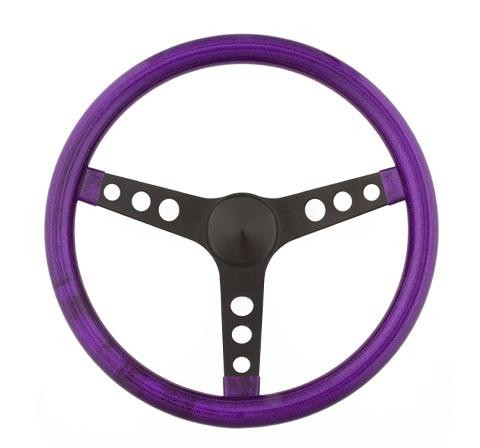 GRANT Steering Wheel Mtl Flake Purple/Spoke Blk 13.5 
