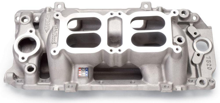 EDELBROCK BBC Performer RPM Dual Quad A/G Manifold - O/P 