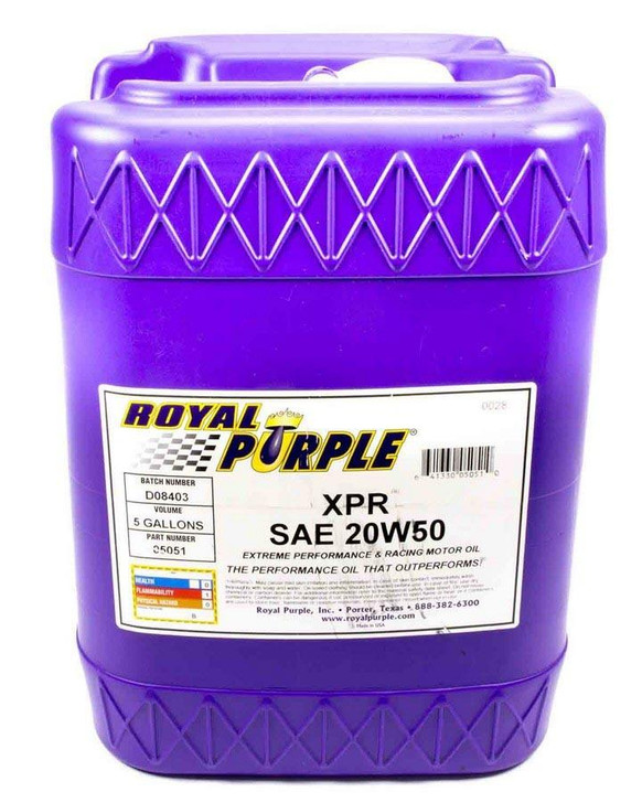 ROYAL PURPLE Synthetic Racing Oil XPR 5 Gallon (20W50) 