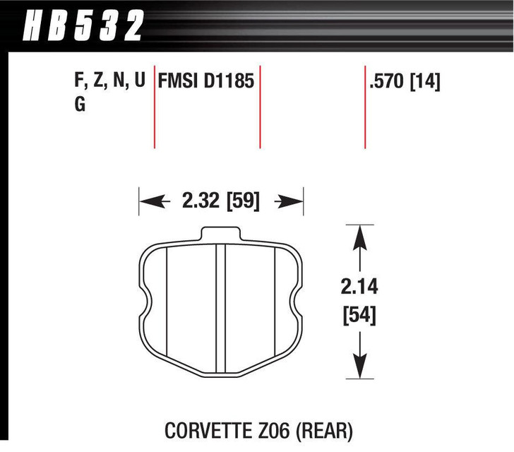 HAWK BRAKE 2006 Corvette ZO6 HPS 