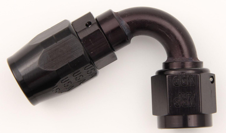 XRP-XTREME RACING PROD. #12 120 Deg Dbl Swivel Hose End Black 