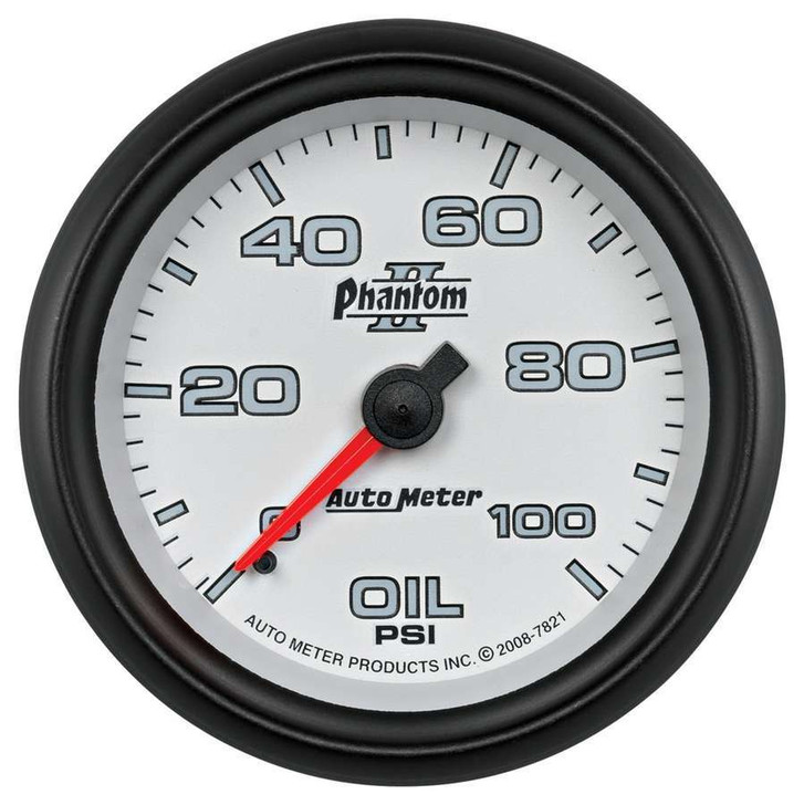 AUTOMETER 2-5/8 Phantom II Oil Pressure Gauge 0-100psi 