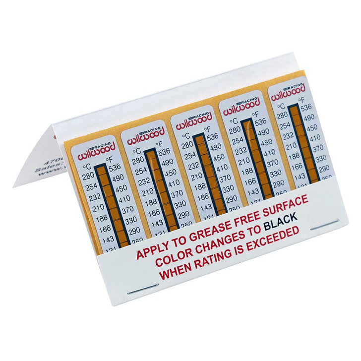 WILWOOD Temperature Measuring Indicator Strips 10pk 