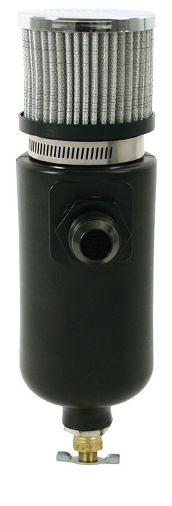 MOROSO 1qt Breather Tank w/6an Inlet Black Polyethylene 