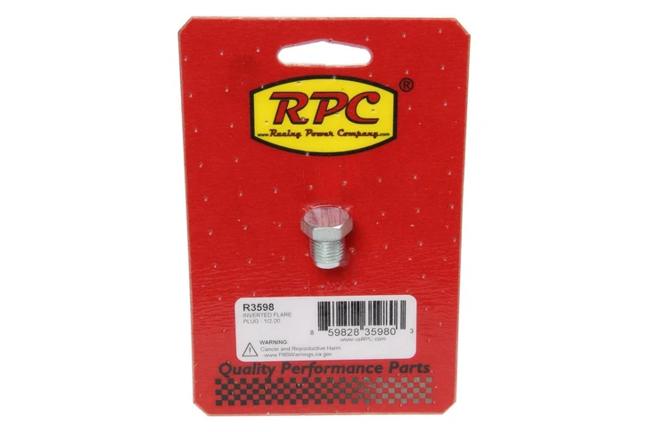 RACING POWER CO-PACKAGED Inverted Flare Plug - 1/ 2-20 
