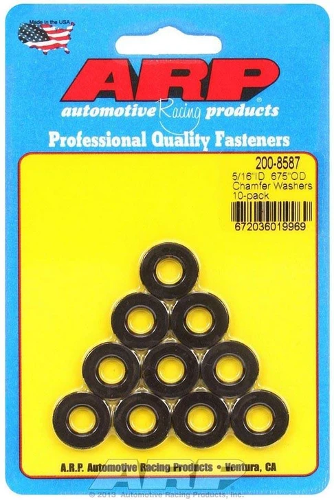ARP Black Washers - 5/16 ID x .675 OD (10) 