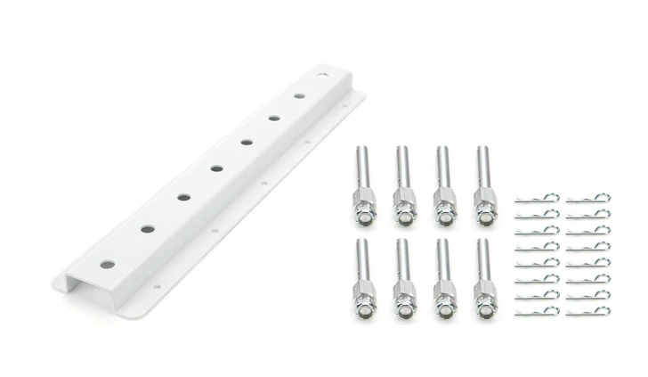 HEPFNER RACING PRODUCTS Shock Rack Wall Mounts Double 20in White 