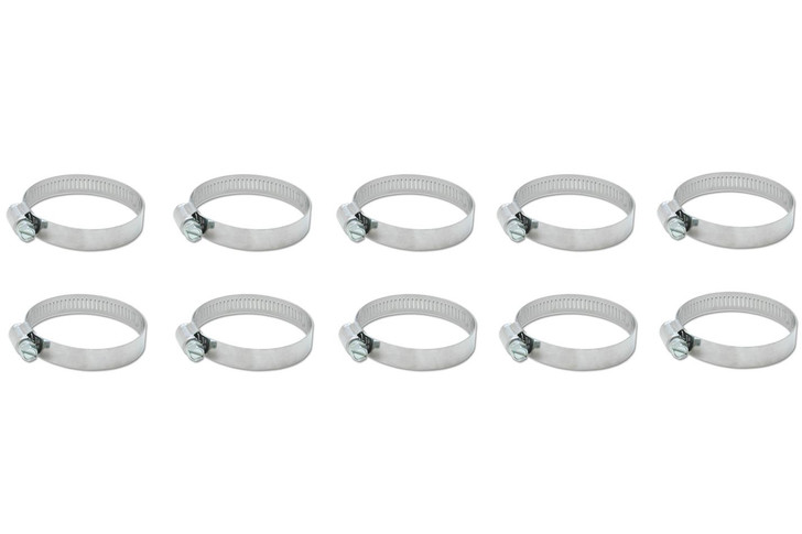 VIBRANT PERFORMANCE S.S. Worm Gear Clamps 4.05in to 5.0in 10 Pack 