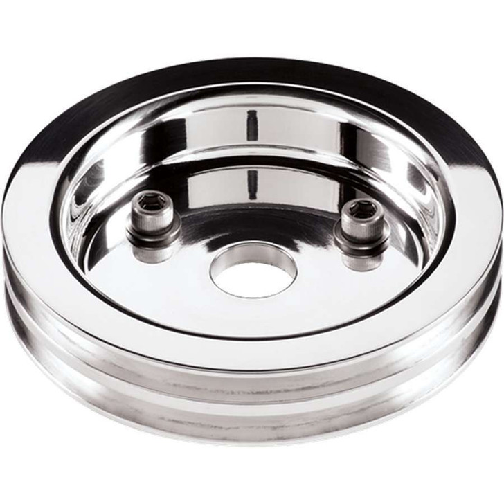 BILLET SPECIALTIES Polished SBC 2 Groove Lower Pulley 