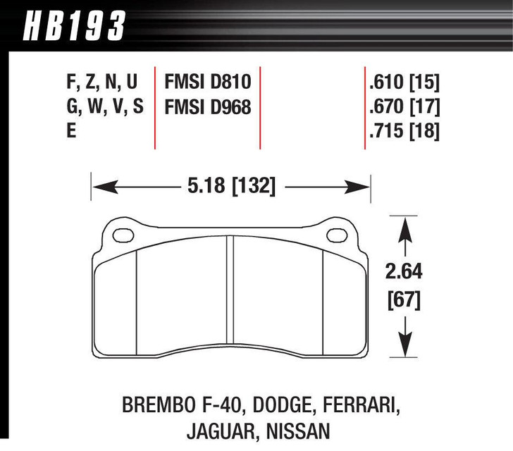 HAWK BRAKE Street Brake Pads Front Viper HPS 