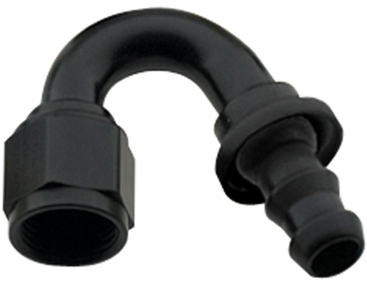 FRAGOLA Hose Fitting #10 150 Deg Push Lock Black 