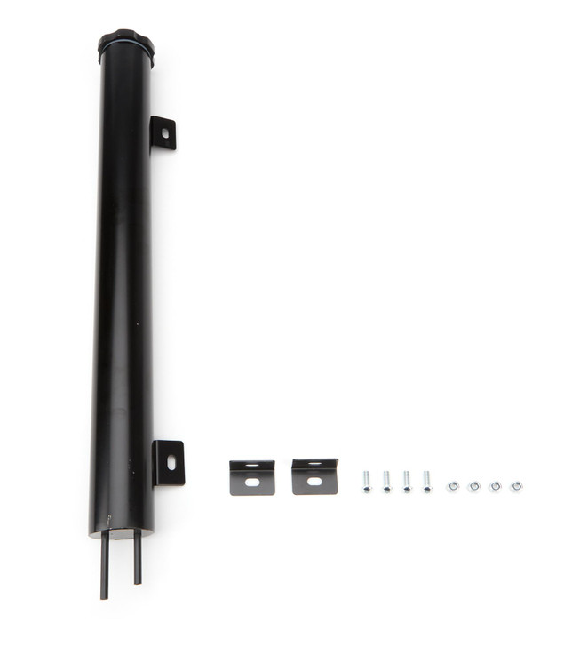 RACING POWER CO-PACKAGED Stainless 2in x 19in Overflow Tank Black 