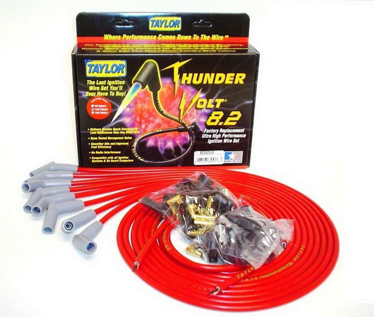 TAYLOR/VERTEX Univ Thundervolt Plug Wire Set 135 deg Red 