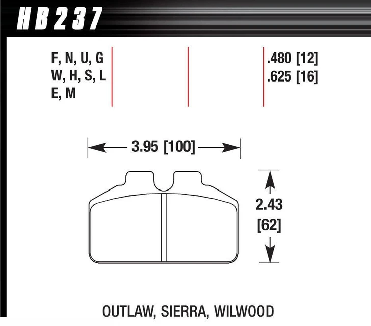 HAWK BRAKE DL Bridgebolt Black 