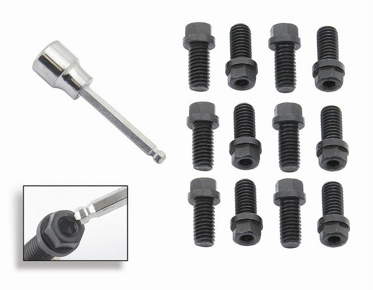MR. GASKET 3/8-16 x 3/4 Header Bolt Set (12) Combo Hex & Soc 