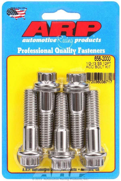 ARP S/S Bolt Kit - 12pt. (5) 1/2-13 x 2.000 