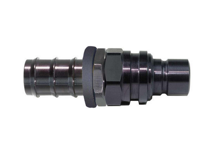 JIFFY-TITE Q/R #8 Male Push Lock Plug Valved Black 
