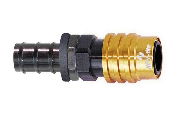 JIFFY-TITE Q/R #4 Str Male Socket Push to lock Hose Barb 