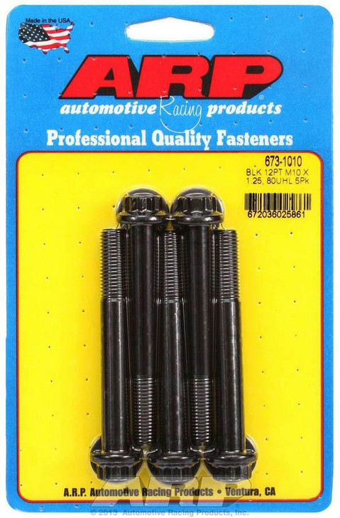 ARP Bolt Kit 12pt 5pk 10mm x 1.25 x 80mm 